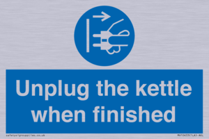 Unplug the kettle when finished